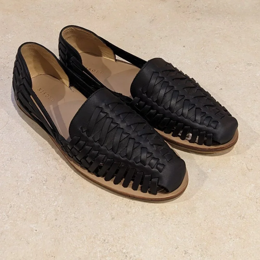 Nisolo Black Leather Sandals - Picture 3 of 6